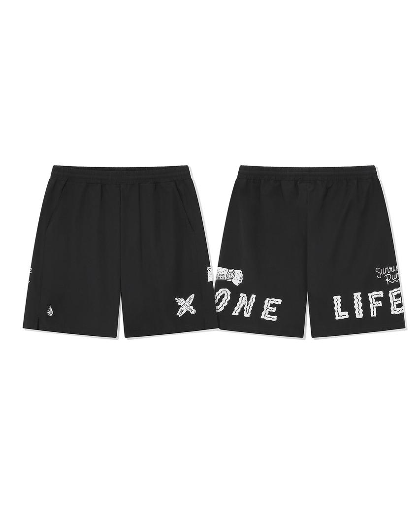 VOLCOM [Volcom X One Life] Утилитарные шорты средней длины (черный)