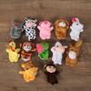 1 Set Role Play Tell Story Cloth Doll Educational Toy Cartoon Animal Family Finger Puppet Soft Plush Toys For Children Gift
