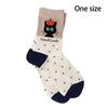 Милые забавные кошачьи носки средней длины Мягкие теплые утолщенные носки Дышащие носки для сна Домашние носки Носки в горошек Подарки для девочек