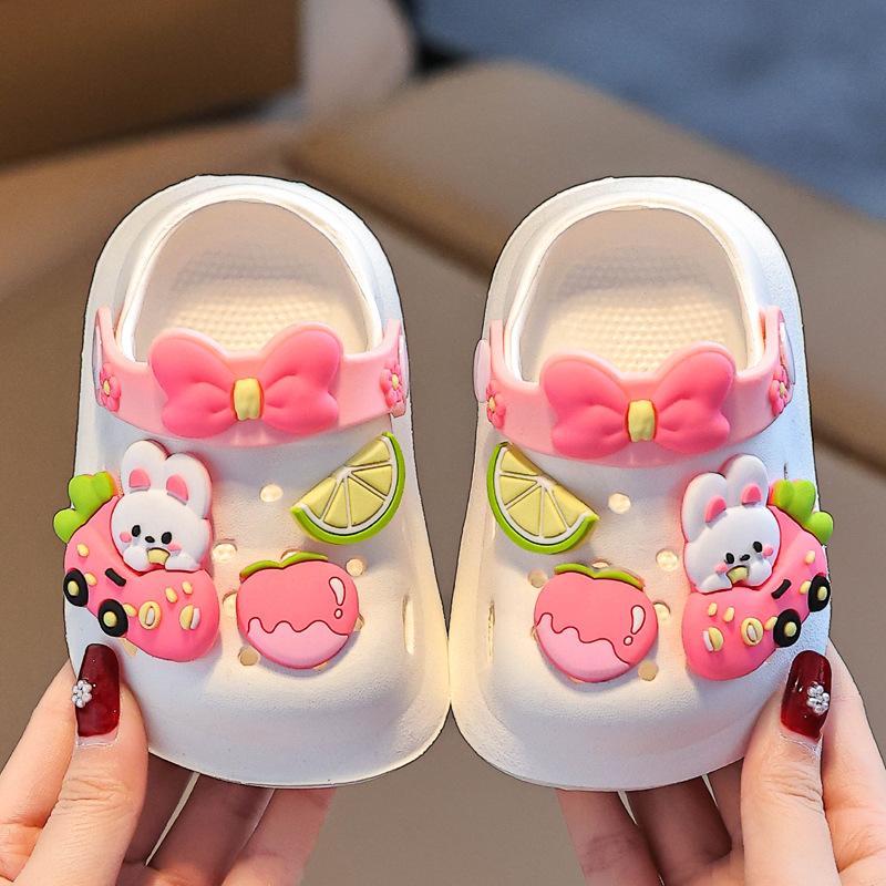 Summer Girls Closed Toe Clogs Soft Non Slip Indoor Sandals For Toddlers Babies Cute Cartoon Design Lightweight Comfortable