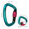 25KN Professional Climbing Carabiner Screw Locking Gate Carabiner Heavy Duty D-shape Climbing