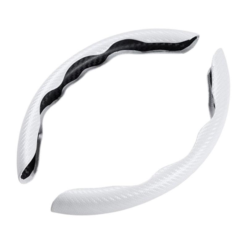 2 шт. Круглая накладка на руль из углеродного волокна, Нескользящий протектор руля, Защита от пыли, Моющаяся, Аксессуары для интерьера автомобиля