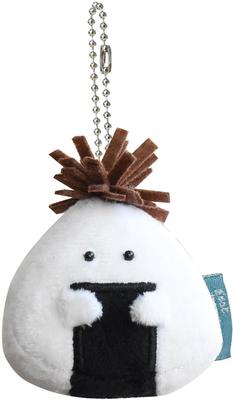 Плюшевая игрушка-маскот Ippinsha Gyutto Onigiri-san "Konbu Onigiri-san", Мини, с цепочкой, Подарок, 47116