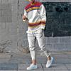 Осенние мужские спортивные костюмы, повседневные футболки с длинным рукавом и брюками, комплекты из 2 предметов, винтажные спортивные костюмы, мужская одежда, спортивные штаны, наряды