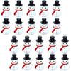 50pcs Mini Snowman Figurines Decoration,Christmas Tiny Resin Snowman Ornament with Hat for Christmas Micro Landscape Ornament