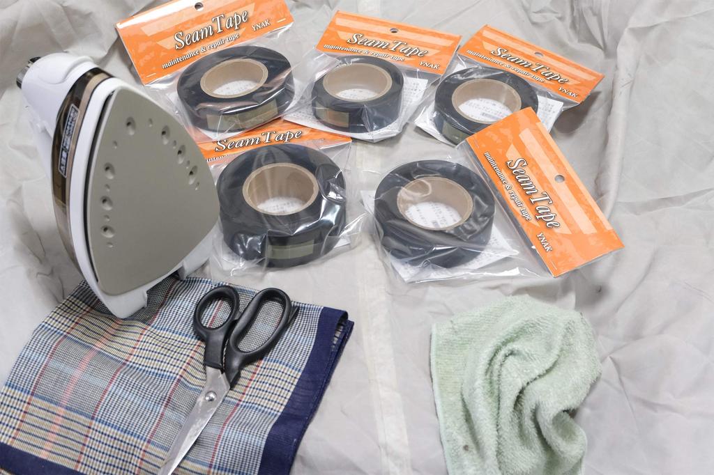 YNAK Tent Tarp Fly Sheet Repair and Strong Seam Instructions Included 25mm Wide x 20m Maintenance, Waterproofing, Tape, Iron-on, (Black, Long)