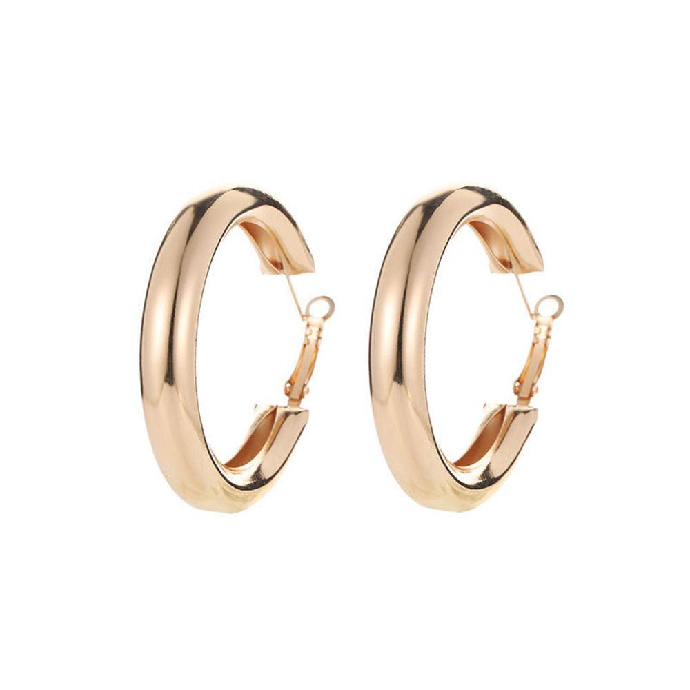 Женские Рок Толстая Трубка Цинковый Сплав Цинка Минималистичные 50мм Ювелирные Серьги-Кольца Большой Круг Мода