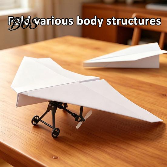 Набор компонентов для запуска самолета RC Бумажный самолет DIY Комплект, Электрический модуль самолета с дистанционным управлением Гироскоп Стабилизатор мощности, Двойные пропеллеры,