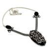 Curpitboulder Opal Black Spinel Gemstone 925 Silver Plated Necklace 18"