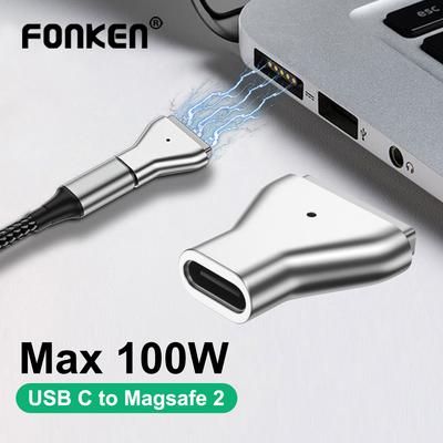 FONKEN Магнитный адаптер USB C типа C к разъему Magsafe2 PD, женский адаптер для быстрой зарядки для MacBook Air/Pro