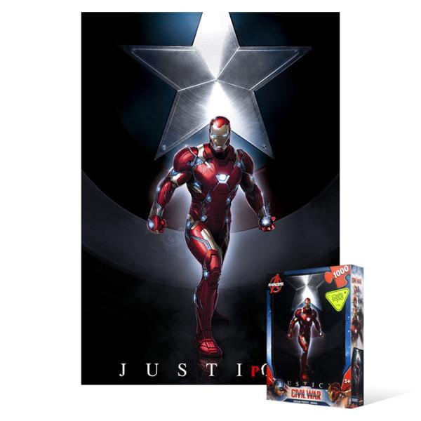 Пазл из 1000 деталей - Marvel Civil War Iron Man (Светящийся), популярная корейская головоломка