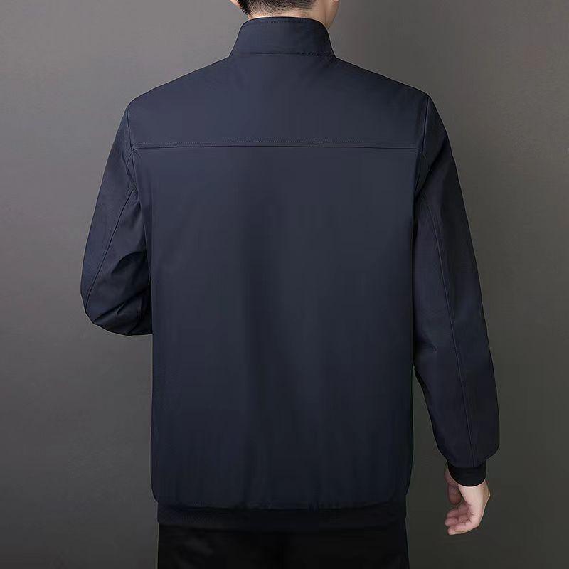 Новая мужская куртка с воротником-стойкой на осень и зиму, утолщенная куртка из бархата, молодежная зимняя одежда, модный повседневный топ