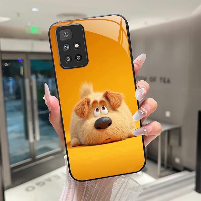 For Xiaomi Redmi 10 Prime 2022 Phone Case Tempered Glass Hard Shell flower Cute cats Coque For Redmi10 10Prime 2022 Back Cover