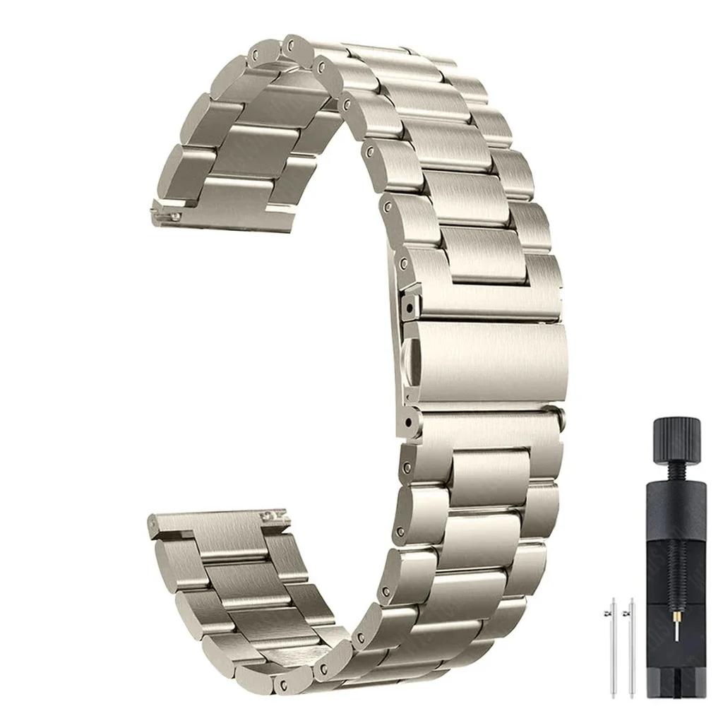 Ремешок из нержавеющей стали 20 мм 22 мм для Samsung Galaxy Watch 7 6 5 4 5Pro 40/44 мм 4/6 Classic 43 47 мм Металлический ремешок для Huawei GT5 4Pro