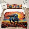 3pcs Animal-themed Horse Soft and Comfortable Breathability, Bedding Set, Machine Washable, Suitable for All Seasons153