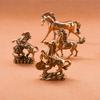 Brass Horse Step On Coins Lucky Statue Feng Shui Desk Ornament Zodiac Animal Figurines Miniatures Pure Copper Crafts Collections