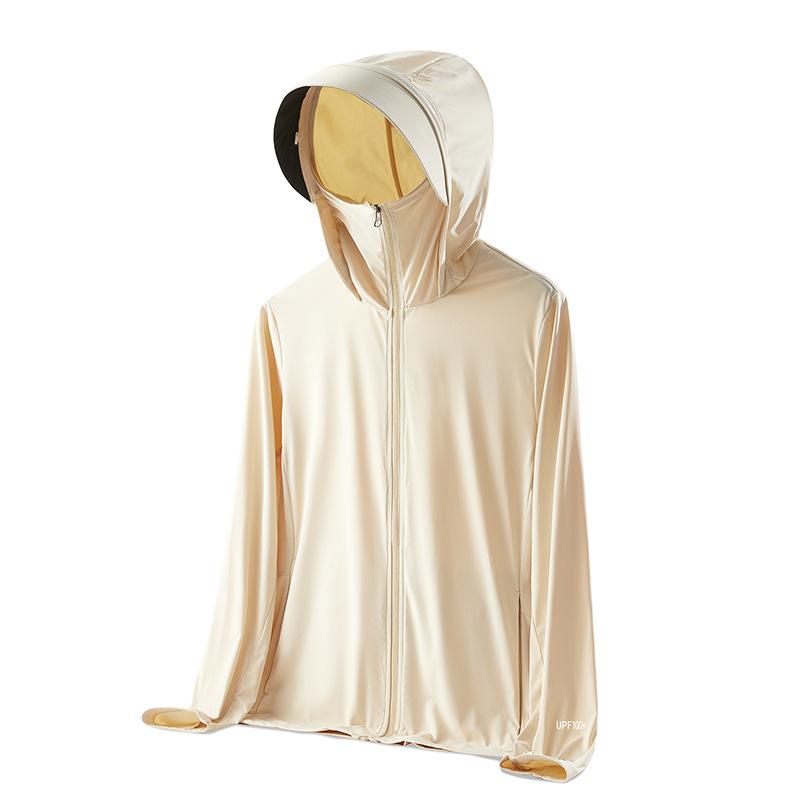 UPF10 + original yarn couple sunscreen clothing women's summer UV protection slim outdoor breathable ice silk men's fishing clothing