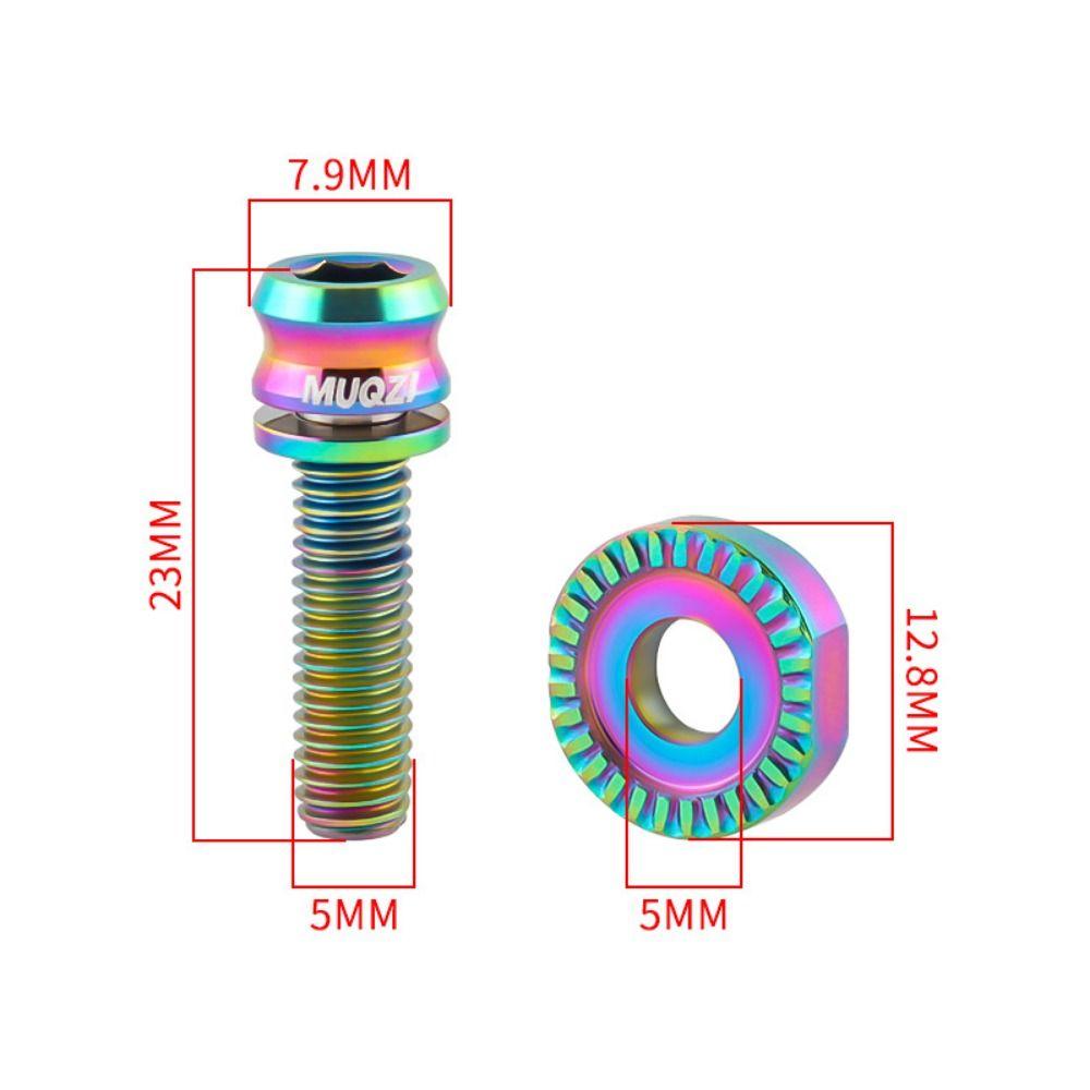 Arc-shaped Bike Frame Fixing Screws Titanium Zinc Zinc Alloy Bicycle Fixing Screw Gasket MTB Bike