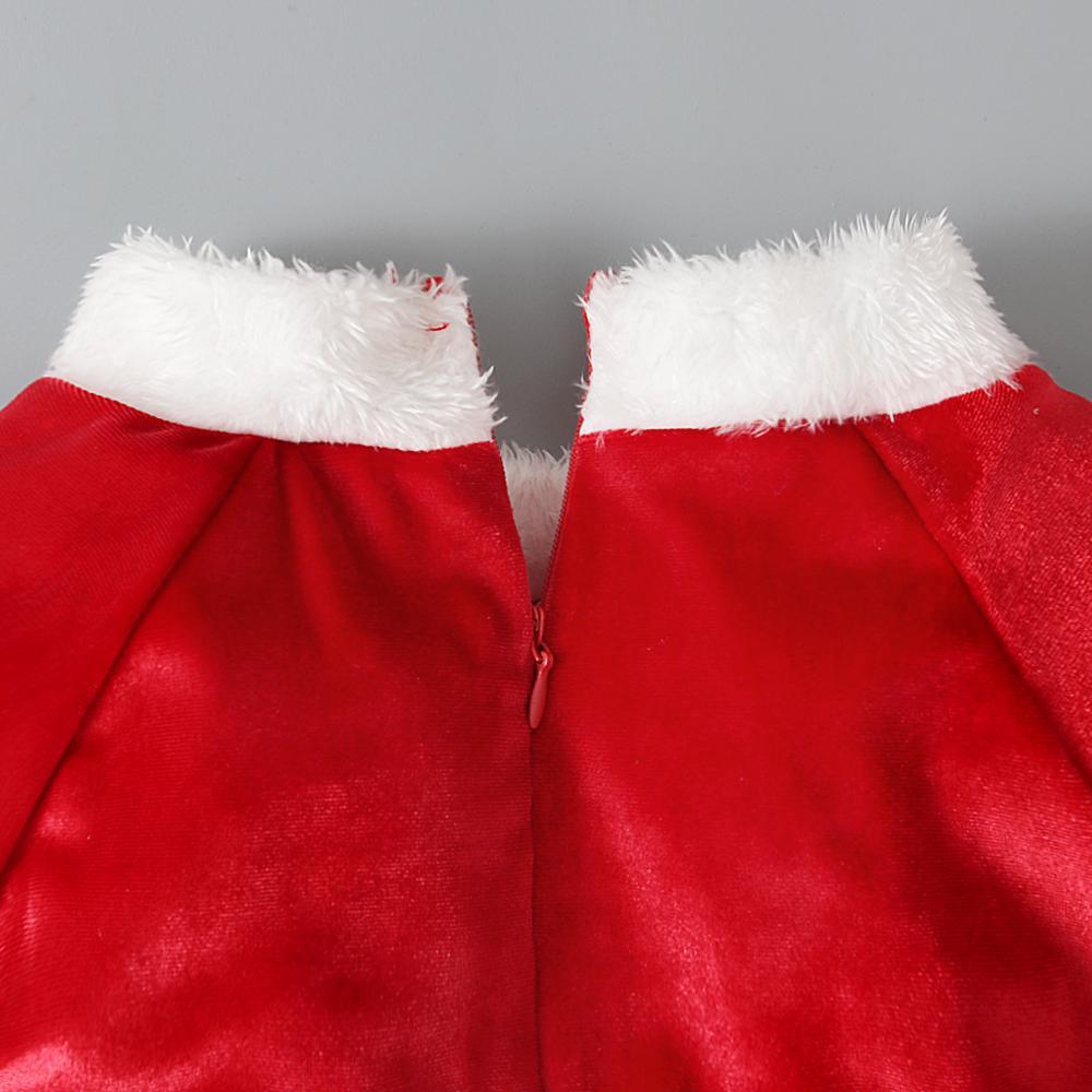 Бархатный плюшевый комбинезон и головные уборы для девочек, рождественская и новогодняя одежда для детей 1–6 лет