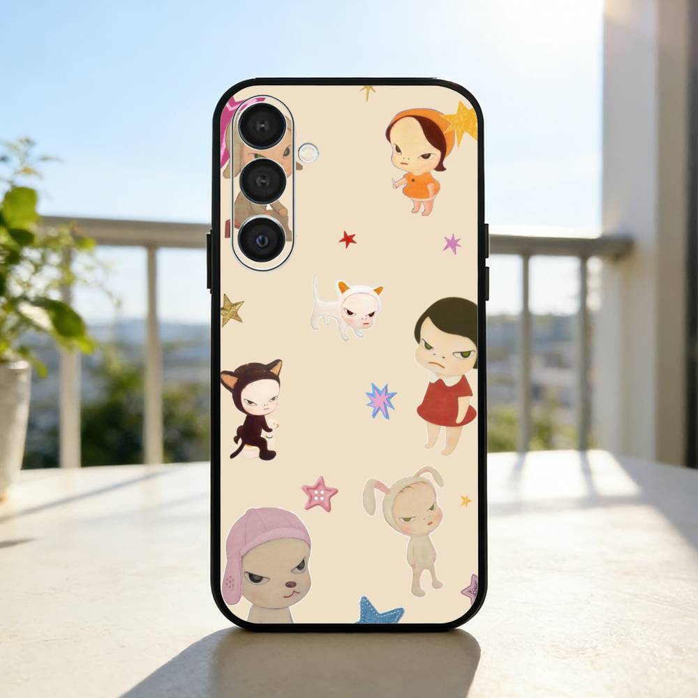 Cute Y-Yoshitomo Nara Phone Case For Samsung A73,72,71,53,52,51,22,91,80, Soft Black Cover