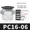 Пневматический медный быстроразъемный фитинг PC8-02 Резьбовой прямой 16PC4-M5 Адаптер для воздушного шланга 6-01/10-03/12-04