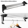 Retractable Top Mount Wardrobe Rail Clothes Hanger Stainless Steel