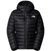 W Down Hooded, Womens Black Jacket
