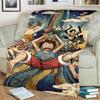 Warm Flannel Blanket "ONE PIECE" Cartoon Design for Sofa, Bed and Picnic