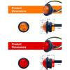 3/4 Inch Trailer Marker, LED Side Marker Lights, Heavy Duty Waterproof Clearance Lights For Trailers, Trucks, RVs, Buses, Vans - Durable & Bright For
