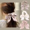Bow Ribbon Hair Tie Satin Hair Accessories Fashion Hair Scrunchies Women Girl