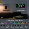 Цифровые настенные часы ORIA с 12-дюймовым большим дисплеем RGB, цветной будильник с дистанционным управлением для гостиной, спортзала