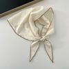 Cotton Triangle Hair Head Soft Silk Scarf Fashion Flower Neck Scarf  Summer