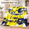 Custom Text Flannel Blanket North Queensland Cowboys Print Warm Cozy Blanket Home Sofa Bedding