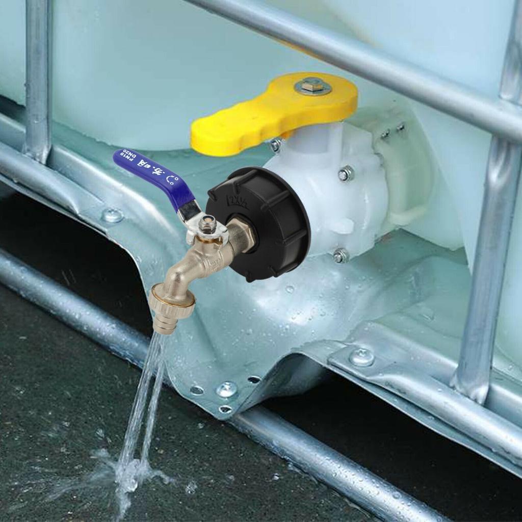 Переходник для бака IBC Kell, 1 шт., 3/4 дюйма с выпускным краном для бочки контейнера емкостью 1000 л