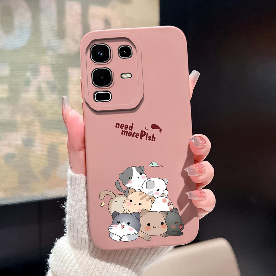 Чехол для Infinix Note 50 Pro Plus 50x 50s 4G 5G Милый Мультяшный Дизайн с Динозавром Ударопрочный Мягкий Силиконовый Бампер Задняя Крышка Fundas