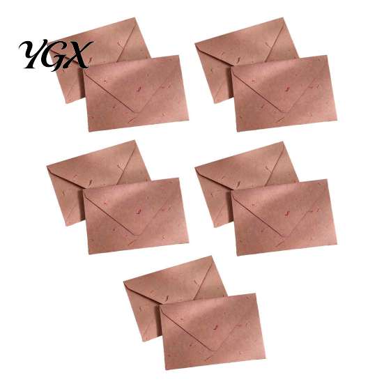 Western Style Envelopes for Correspondence 10PCS Petal Art Envelopes, Real Floral Texture Design, Thick Paper Artistic Stationery Handwritten Messages