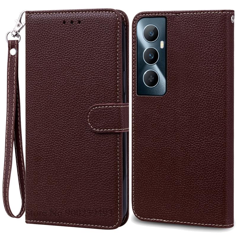 Для Realme C65 Чехол Мягкий Силиконовый Кошелек Кожаный Чехол Для Realme C65 Чехол Флип-Книжка Чехол Телефон Чехол Fundas Shell