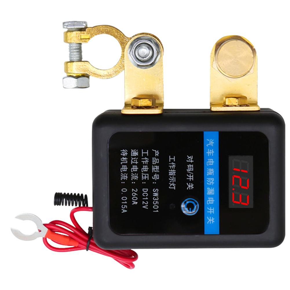 DC 12V Автомобильный дистанционный выключатель аккумулятора, защита от утечки, 260A, выключатель отключения питания, автомобильный дистанционный выключатель аккумулятора