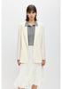 LILY minimalist silhouette white suit jacket