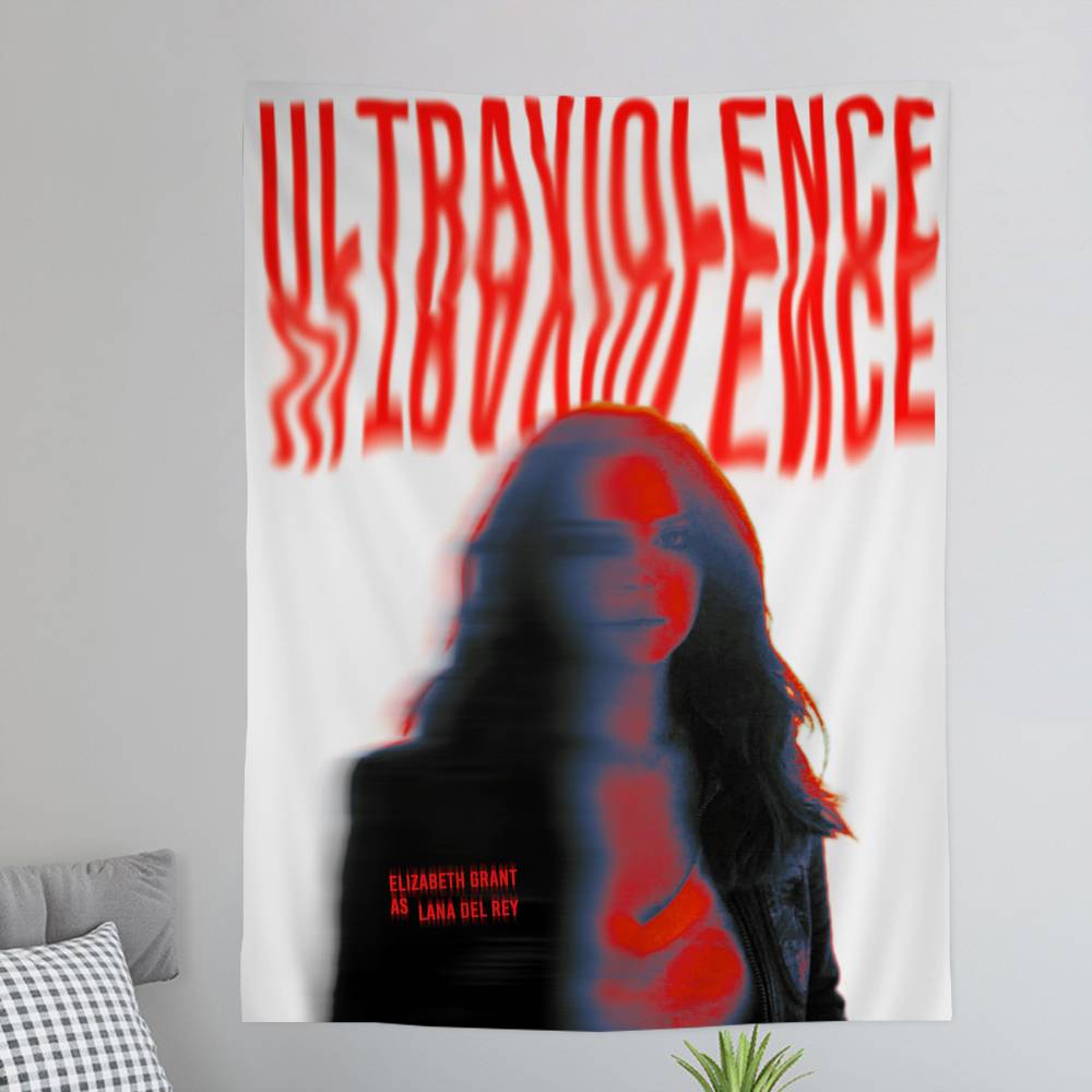 Singer LLana DDel RRey Printed Large Wall Tapestry Hanging Tarot Hippie Wall Rugs Dorm Home Decor