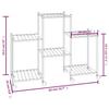 Plant Stand with Wheels 83 x 25 x 63.5 cm Black Iron