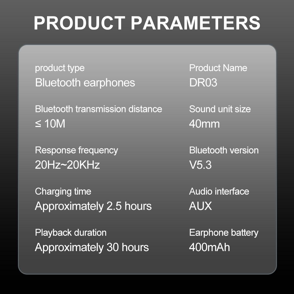 Беспроводные Bluetooth-наушники с шумоподавлением, стереозвуком и функцией HIFI, складные полноразмерные наушники с микрофоном для iPhone, Huawei, XiaoMi