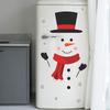 Fun-f346 Top Hat Christmas Snowman Snowflake Refrigerator Sticker Kitchen Dining Room Home Beautification Wall Sticker