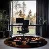 Sam and Colby Printed Round Rug Carpet Chair Rug Area Rug Entryway Doormats,for Office Chair Living Room Bedroom Kitchen Room.