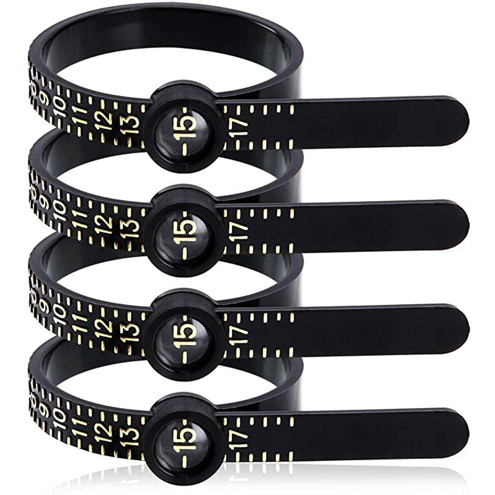 Black US Size Sizes 1-17 Finger Gauge Wedding Ring Band Ring Sizer Measure Genuine Tester