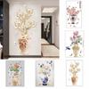 1PC DIY 3D Vase PVC Large Self-adhesive Wall Stickers Home Decor Living Room Flower Home Decorative