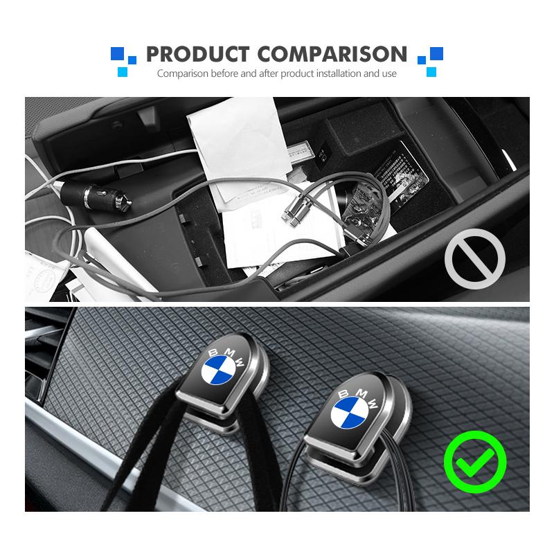 2pcs Car Air Vent Hook Paste USB Cable Headphone Storage Hooks For BMW M3 M5 X3 E93 F10 F20 F30 F40 F15 F25 F26 F31 F49 F86