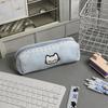Plush Pencil Case Cat Embroidery Pencil Pouch Kawaii Stationery Pouch  School Supplies