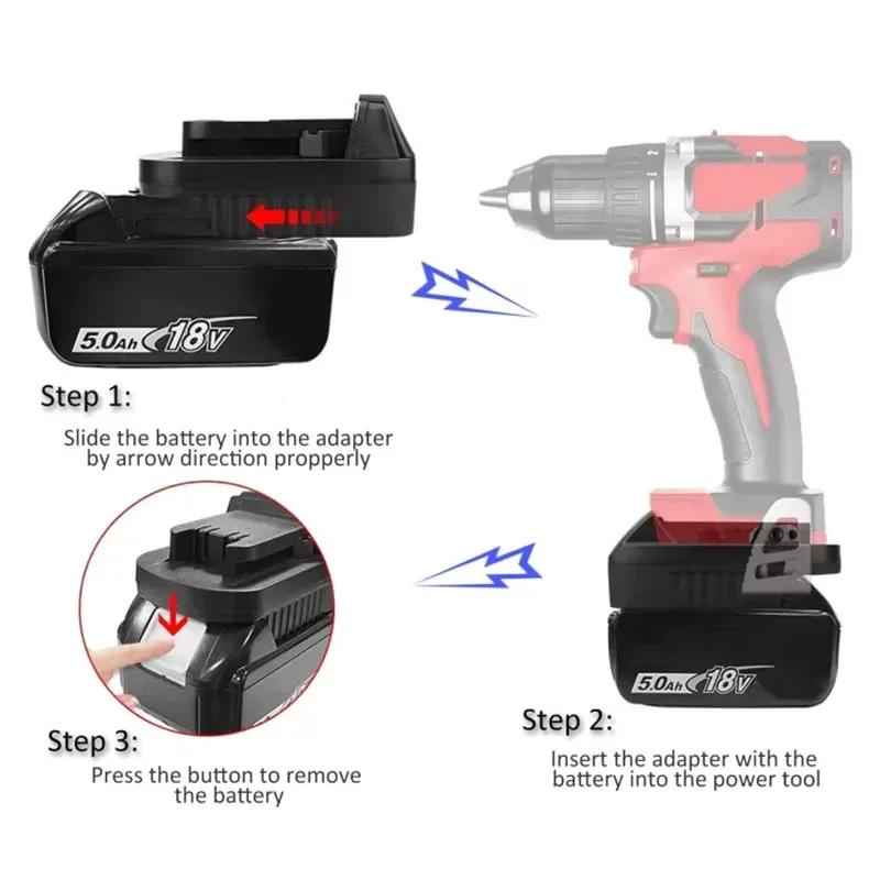 MT20ML Battery Adapter Converter For Makita 18V Li-ion Battery To Milwaukee 18V ForMAKITA BL1860B/BL1860/BL1850B