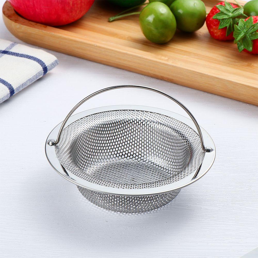 Drainer Stainless Steel Cleaning Mesh Food Hair Stopper Sink Strainer Colander Plug Filter Basket